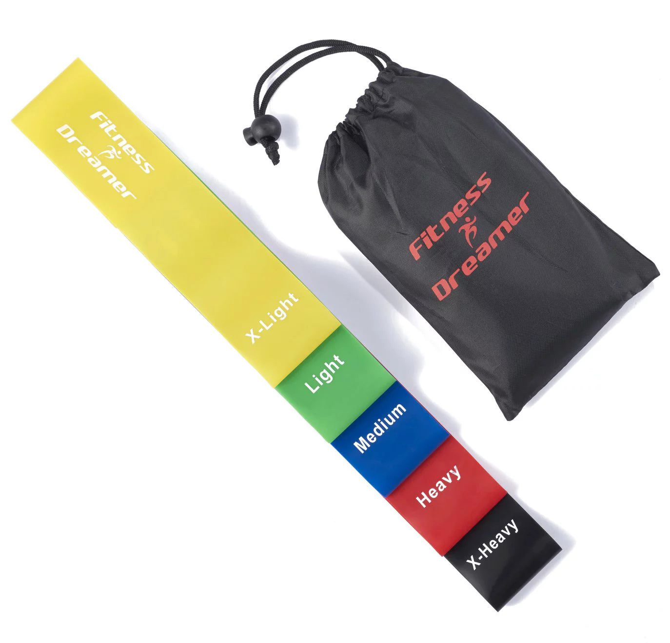 Resistance Bands Set of 5 - 12 Inch Exercise Loop Bands for Training and Physical Therapy to Enhance Mobility and Strength
