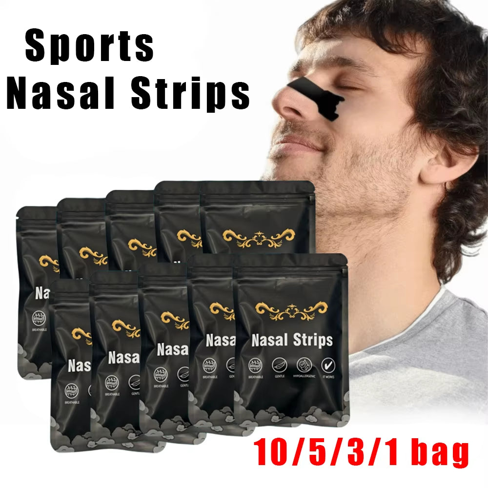 Enhanced Sports Nasal Strips - Available in 30, 90, 150, and 300 PCS - Breathable and Comfortable Sleep Aid - Non-Invasive Anti-Snoring Nose Patches