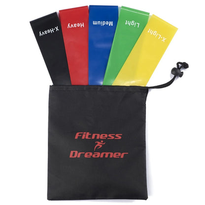 Resistance Bands Set of 5 - 12 Inch Exercise Loop Bands for Training and Physical Therapy to Enhance Mobility and Strength