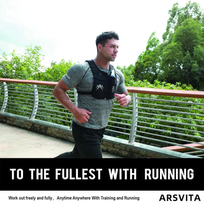 Reflective Running Vest with 500ml Hydration Bottle, Adjustable Waistband, Breathable Fabric, and Chest Pack for Phone Holder - Suitable for Men and Women
