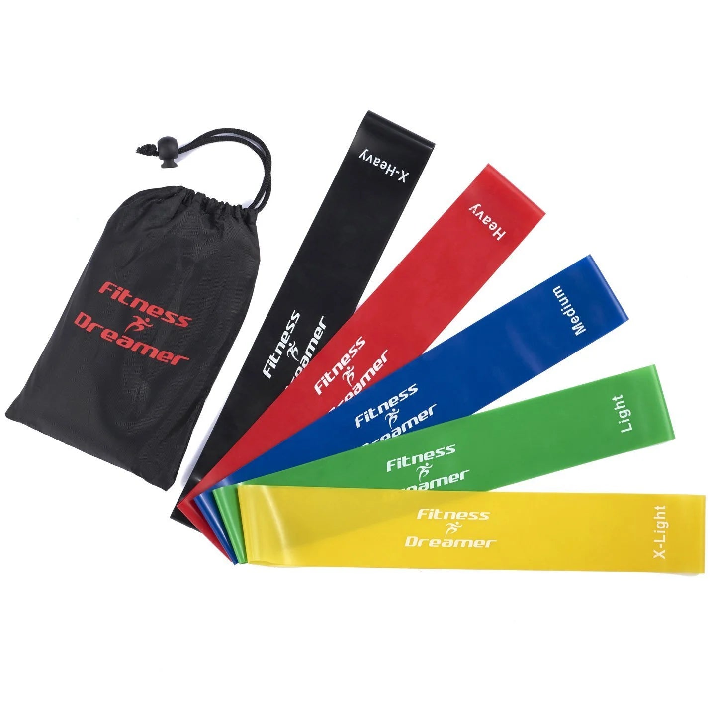 Resistance Bands Set of 5 - 12 Inch Exercise Loop Bands for Training and Physical Therapy to Enhance Mobility and Strength