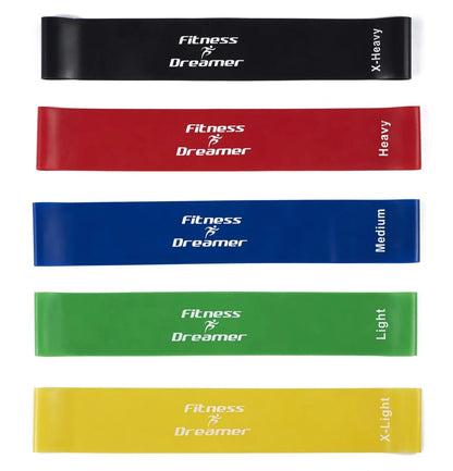 Resistance Bands Set of 5 - 12 Inch Exercise Loop Bands for Training and Physical Therapy to Enhance Mobility and Strength