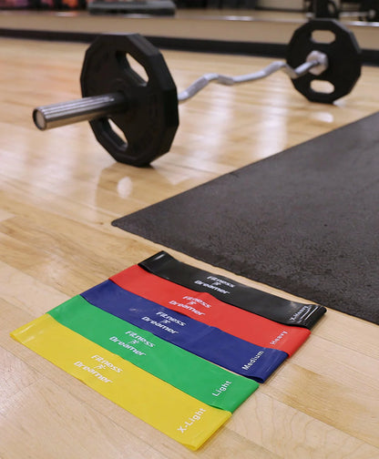 Resistance Bands Set of 5 - 12 Inch Exercise Loop Bands for Training and Physical Therapy to Enhance Mobility and Strength