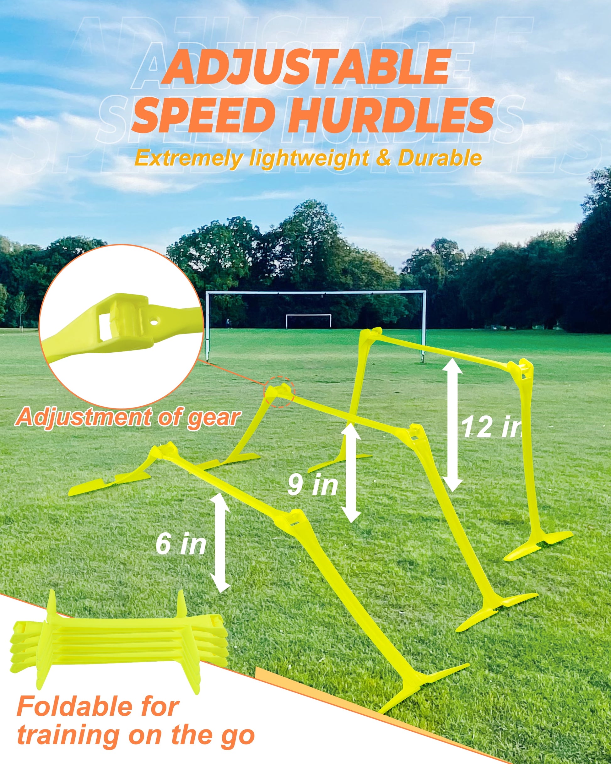 Speed and Agility Training Set - Comprehensive Agility Equipment for Youth Athletes, Including 20Ft Agility Ladders, Cones, Hurdles, Resistance Parachute, and Jump Rope